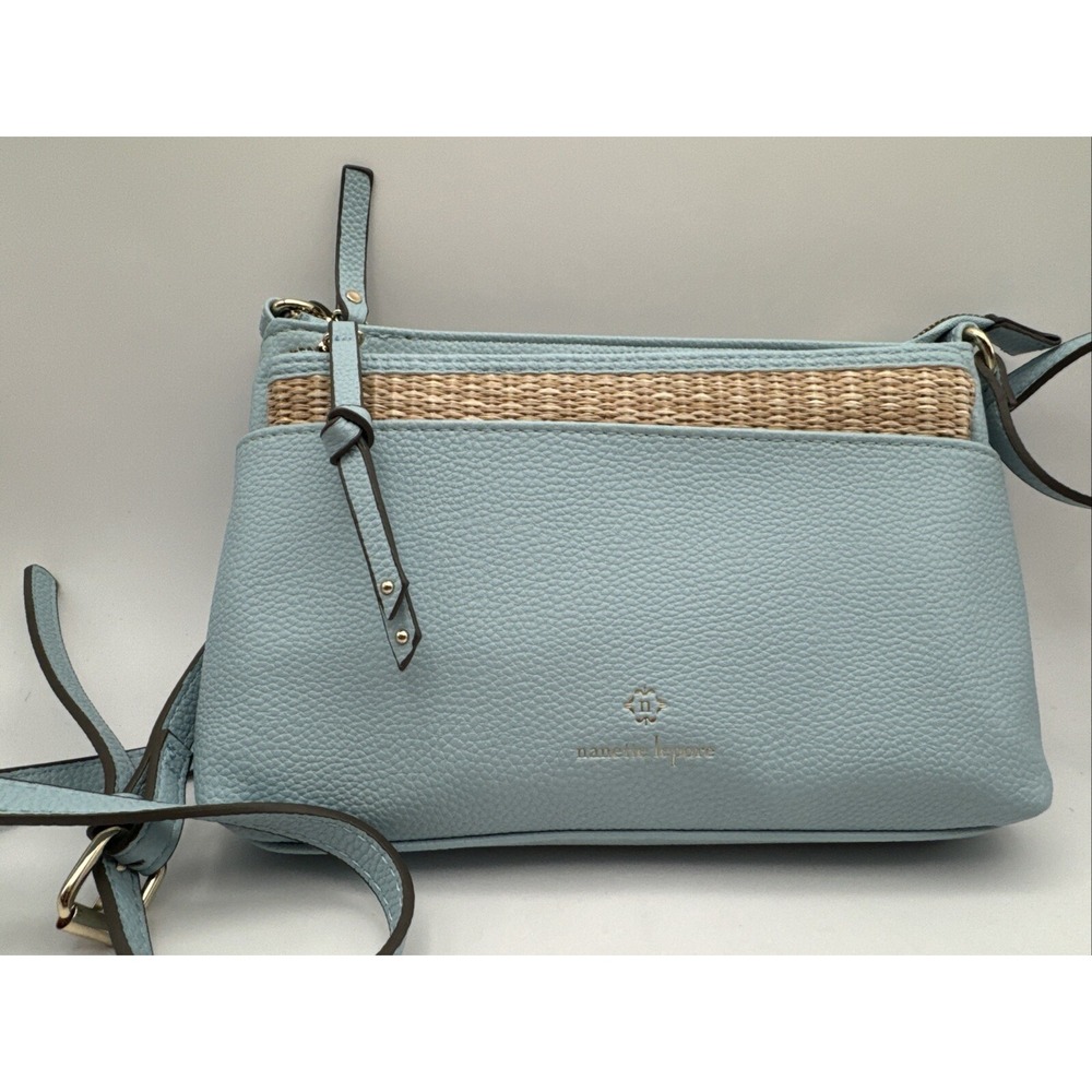 Nanette Lepore Zipped Crossbody & Wristlet Robin Egg Blue Wedding Summer